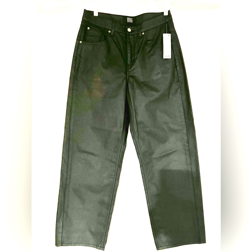 BDG relaxed, baggy, black, wax coated jeans, size 29W.